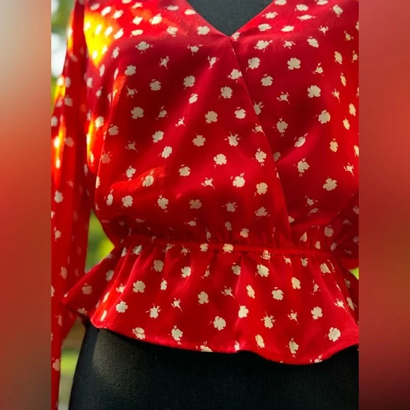 Show Me Your MuMu Richie Top Red Floral Revolve - Picture 4 of 7